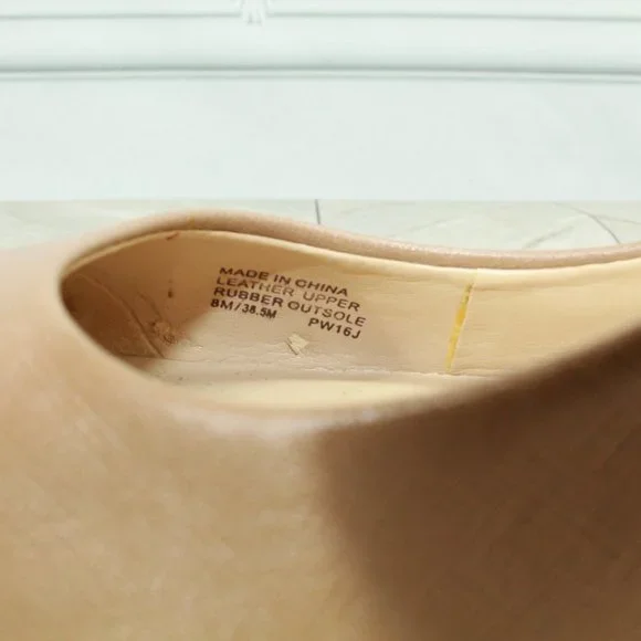 Michael Kors Tan Leather Pointed Toe Stiletto Heels Dress Pumps 8 M - Picture 7 of 9